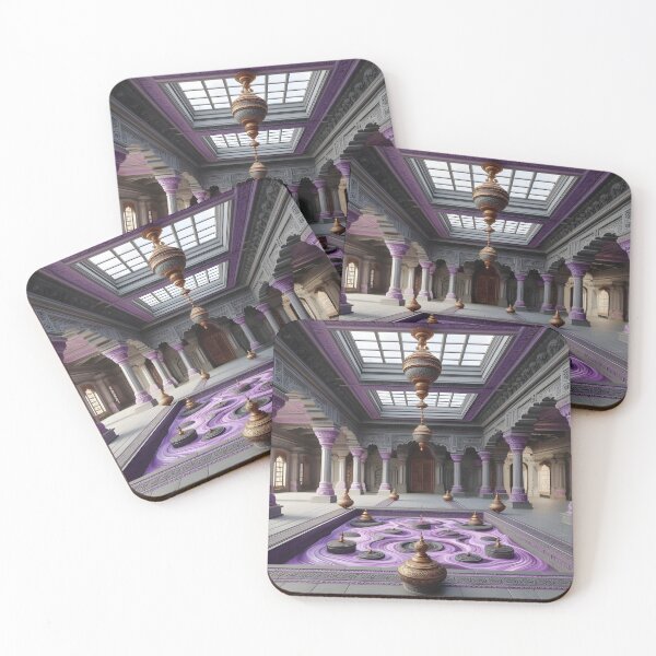 Item preview, Majestic Purple Sand Columns - Exotic Temple-Inspired Design designed and sold by PandaTShirtShop.