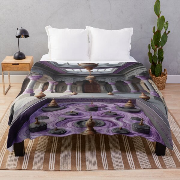 Item preview, Majestic Purple Sand Columns - Exotic Temple-Inspired Design designed and sold by PandaTShirtShop.