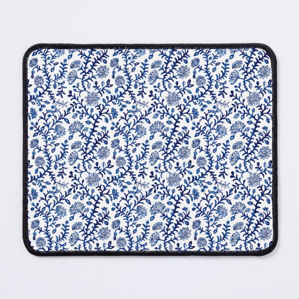 Item preview, Indian block print, flowers, blue and white designed and sold by SmarterThingz.