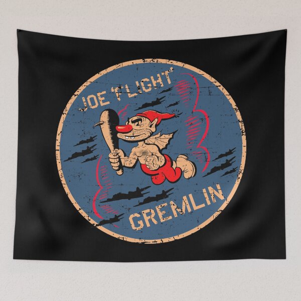 Item preview, USAAF - Joe Flight Gremlin - Blue Patch - Grunge Style designed and sold by pzd501.