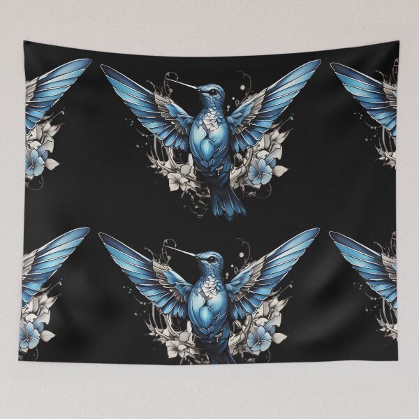 Item preview, "Azure Aviator: Blue Hummingbird Beauty" designed and sold by FocusedArt.