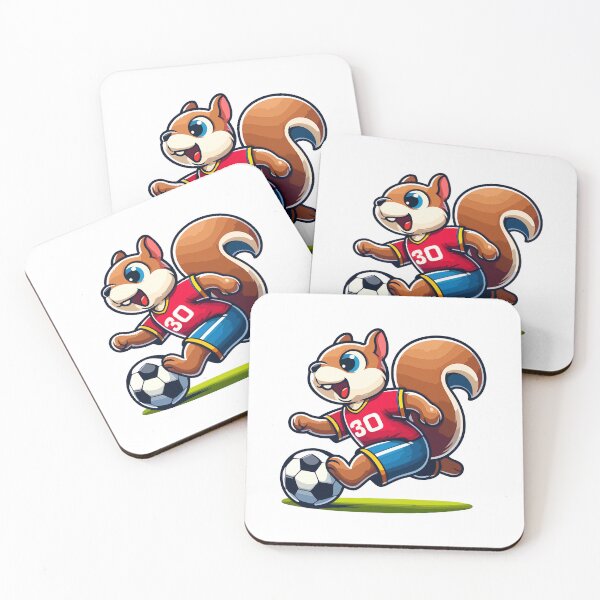 Item preview, Energetic Soccer Playing Squirrel Cartoon designed and sold by Akioos.