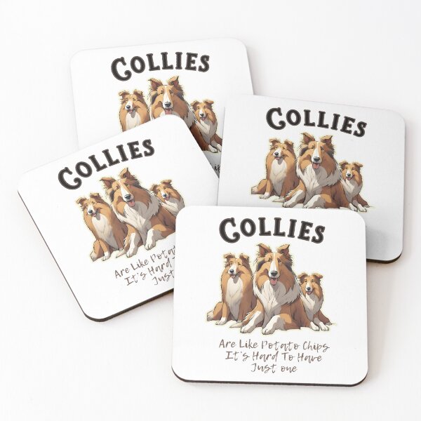 Item preview, Rough Collies Dogs "Are Like Potato Chips It's hard to have just one" designed and sold by GoodyPaws.
