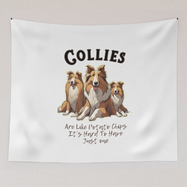 Item preview, Rough Collies Dogs "Are Like Potato Chips It's hard to have just one" designed and sold by GoodyPaws.