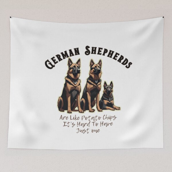 Item preview, German Shepherds Dogs "Are Like Potato Chips It's hard to have just one" designed and sold by GoodyPaws.