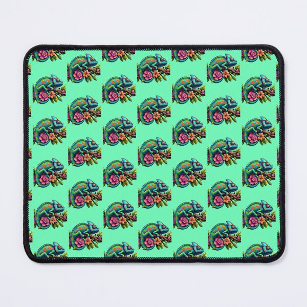 Item preview, Watercolor Chameleon Lizard Flowers Colorful Chameleon Lover - designed and sold by PurpleLoveStore.