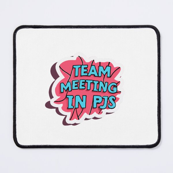Item preview, Team Meeting in PJs Comic Sticker designed and sold by NiftyWrx.