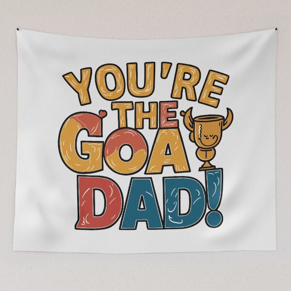 Item preview, You're the GOAT, Dad! Sporty Father's Day Sticker Design designed and sold by HahaHandlesHub.