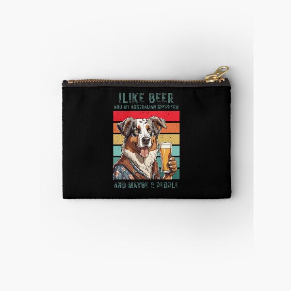 Item preview, Australian Shepherd dog and beer "i like beer and my australian shepherd and maybe 2 people" designed and sold by GoodyPaws.
