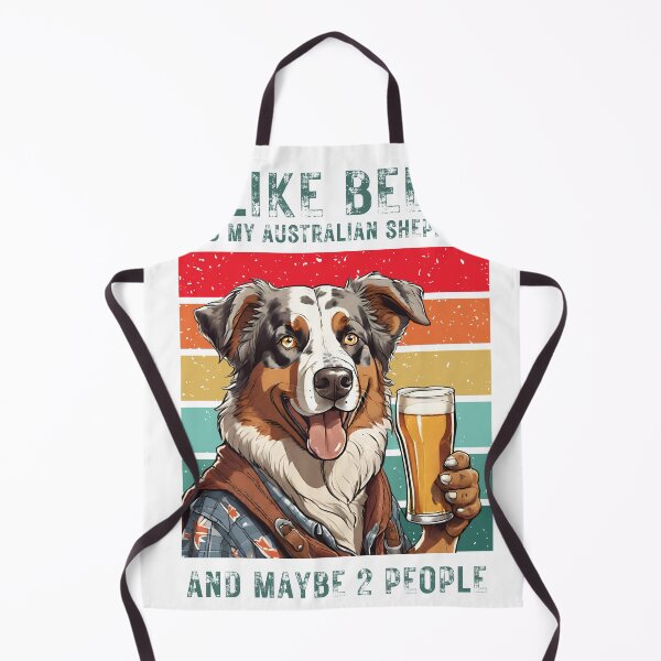 Item preview, Australian Shepherd dog and beer "i like beer and my australian shepherd and maybe 2 people" designed and sold by GoodyPaws.