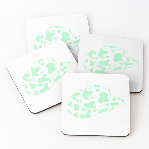 Item preview, Pastel Mint Green Blue Cowprint Cowboy Hat designed and sold by sorooart.