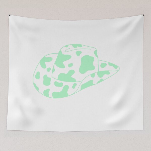 Item preview, Pastel Mint Green Blue Cowprint Cowboy Hat designed and sold by sorooart.