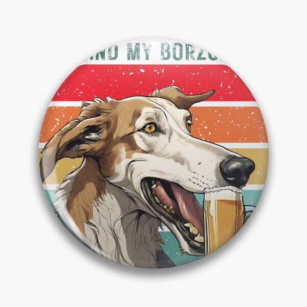 Item preview, Borzoi dog and beer "i like beer and my borzoi and maybe 2 people" designed and sold by GoodyPaws.