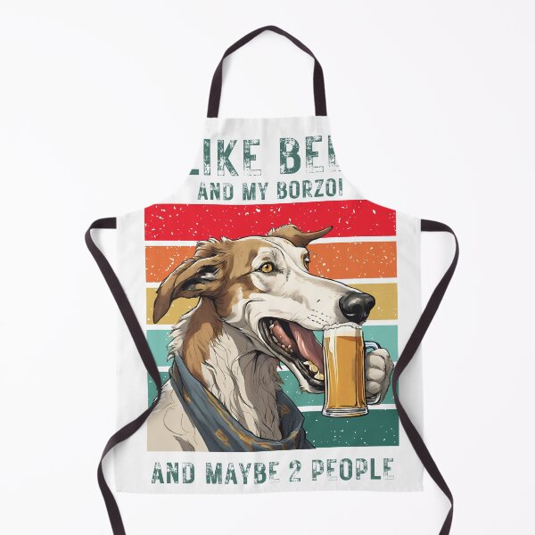 Item preview, Borzoi dog and beer "i like beer and my borzoi and maybe 2 people" designed and sold by GoodyPaws.