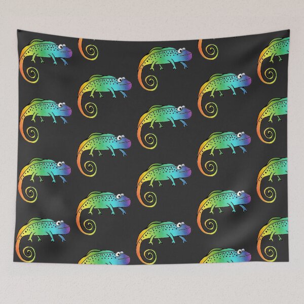 Item preview, Rainbow Chameleon (Camaleonte Rainbow - Strange Little Creatures) designed and sold by TiElleKappa.
