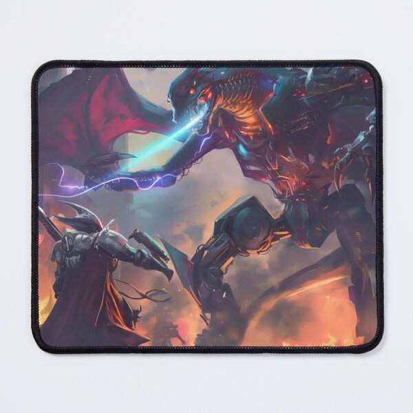 Item preview, Robo Wizard verus Cybernetic Dragon designed and sold by deepglitchart.