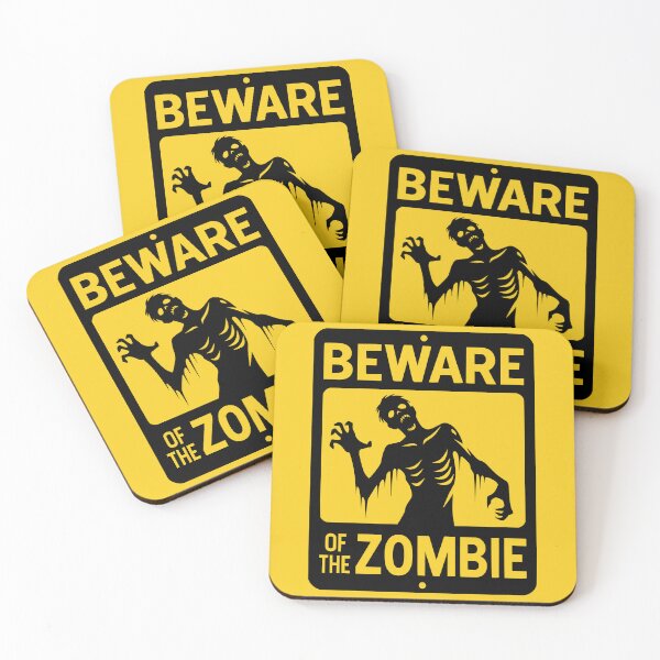 Item preview, Beware of the Zombie Sign Black designed and sold by PrintSoulDesign.