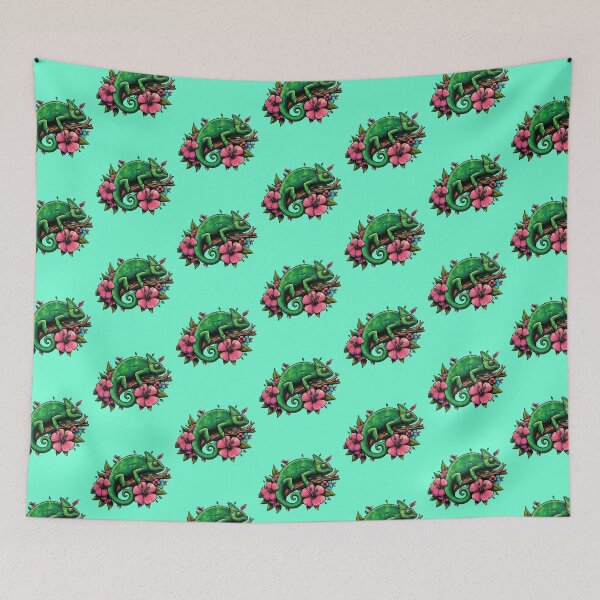 Item preview, Copy of Watercolor Chameleon Lizard Flowers Colorful Chameleon Lover -  designed and sold by PurpleLoveStore.