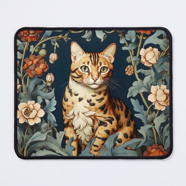 Item preview, Bengal Cat inspired by William Morris designed and sold by bloomandbark.