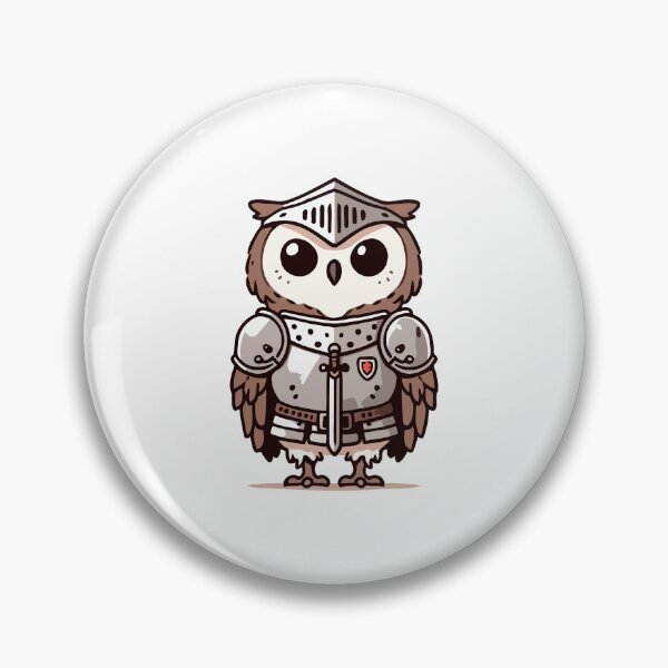 Item preview, Knight Owl - Brave and Adorable Warrior Bird designed and sold by Akioos.