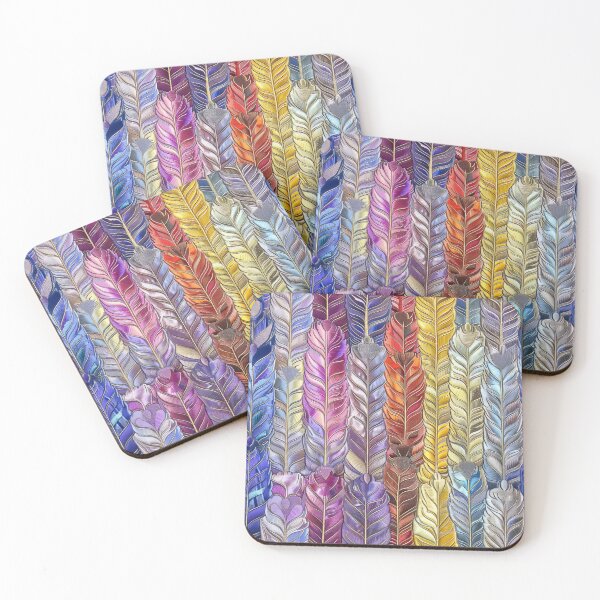 Item preview, Colorful Shiny Rainbow Peacock Bird Feathers designed and sold by GroovyPixels.