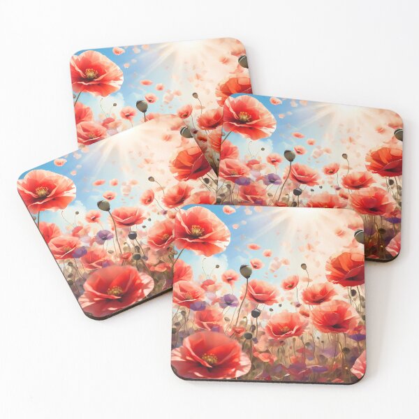 Item preview, Fields of poppies multi colours designed and sold by FocusedArt.