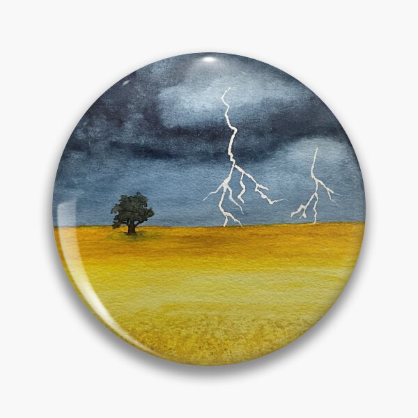 Artikelvorschau, Handgemaltes Aquarell „Prairie Storm“ im Rapsfeld entworfen und verkauft von Jackies-art.
