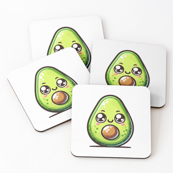 Item preview, Adorable Avocado with Cute Face - Fun and Whimsical Food designed and sold by Akioos.