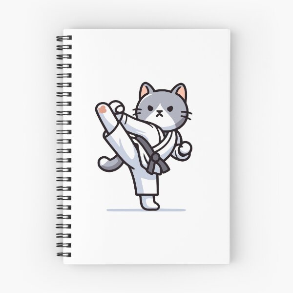 Item preview, Karate Cat in Action - Cute and Fierce Martial Arts Animal designed and sold by Akioos.