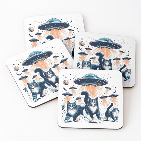 Item preview, Alien Ufos Ufo Cat Cat Gift designed and sold by Pineapple-Tree.