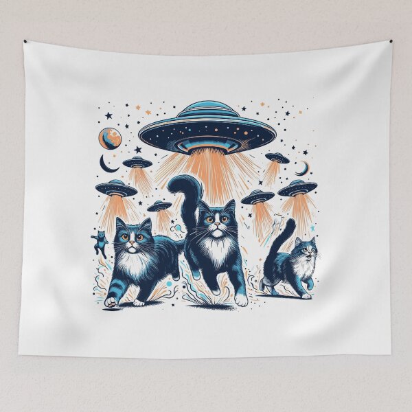 Item preview, Alien Ufos Ufo Cat Cat Gift designed and sold by Pineapple-Tree.