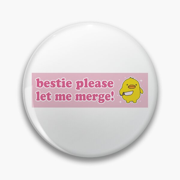 Item preview, Bestie Please Let Me Merge Duck Meme Cute Bumper designed and sold by BUMPER-STICKERS.