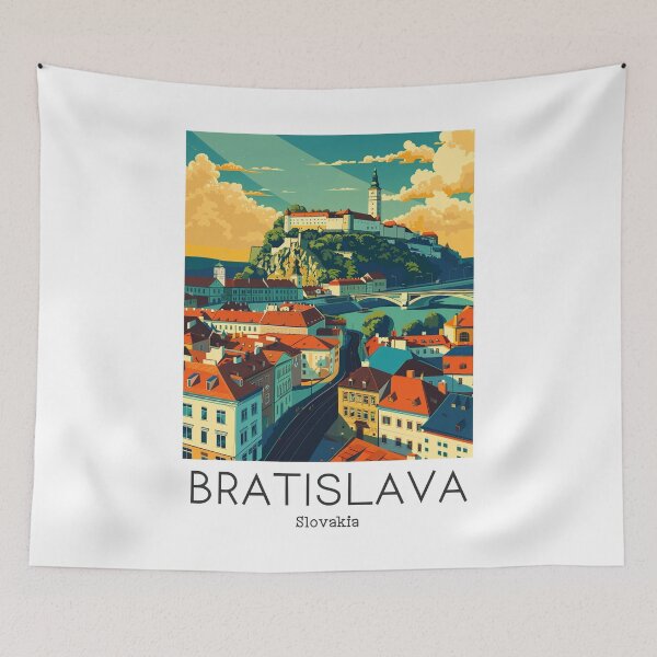 Item preview, A Vintage Travel Illustration of Bratislava - Slovakia designed and sold by GoodOldVintage.