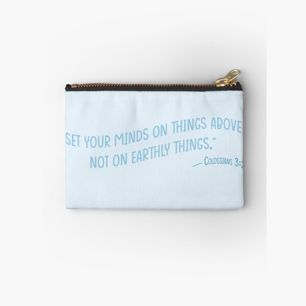 Item preview, Colossians 3:2 - Bible Verse in Blue designed and sold by MagnoliaLamb.