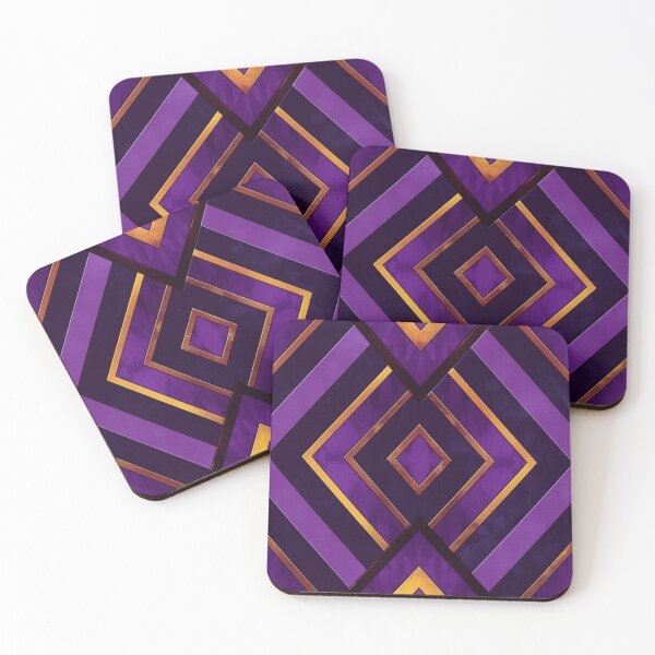 Item preview, Purple and Gold Chevron Stripes designed and sold by Dezainz.