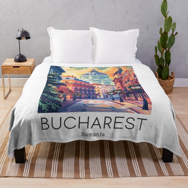 Item preview,  A Vintage Travel Illustration of Bucharest - Romania  designed and sold by GoodOldVintage.