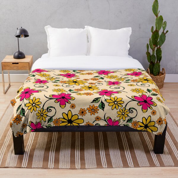 Item preview, Pretty Little Doodle margaritas amarillas y rosas designed and sold by patternsbyposh.