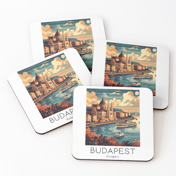 Item preview, A Vintage Travel Illustration of Budapest - Hungary  designed and sold by GoodOldVintage.