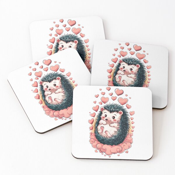 Item preview, Cute porcupine on a cloud of hearts designed and sold by BlissfulBlossom.