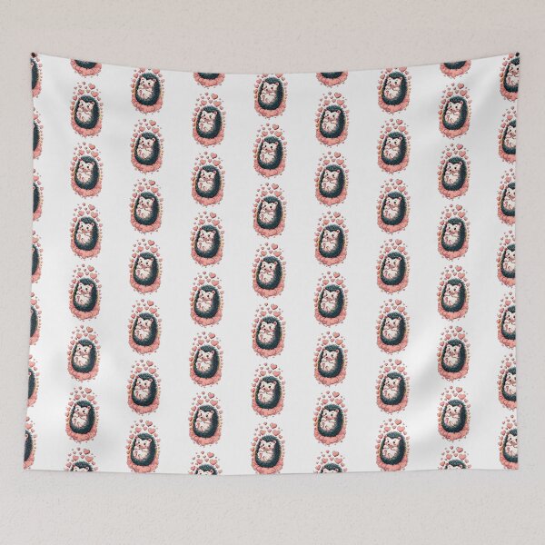 Item preview, Cute porcupine on a cloud of hearts designed and sold by BlissfulBlossom.