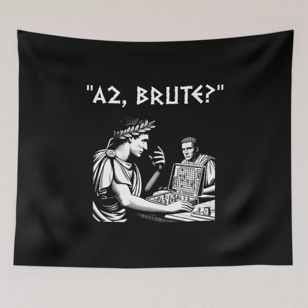 Item preview, Julius Caesar and Brutus Board Game Meme Funny History designed and sold by Agema Apparel.
