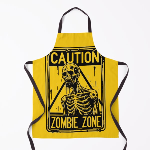 Item preview, Caution Zombie Zone Sign Black designed and sold by PrintSoulDesign.