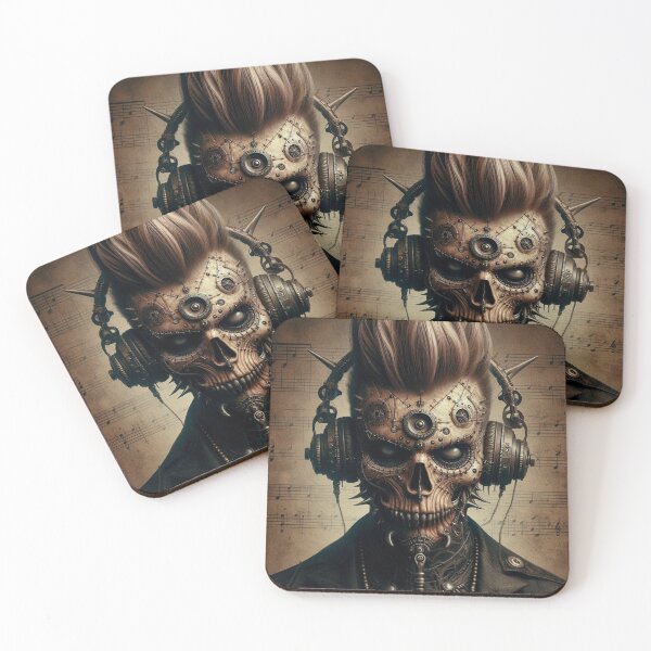 Item preview, Discover the unique blend of style and function with this skull Mohawk  designed and sold by AiPoliviosArt.