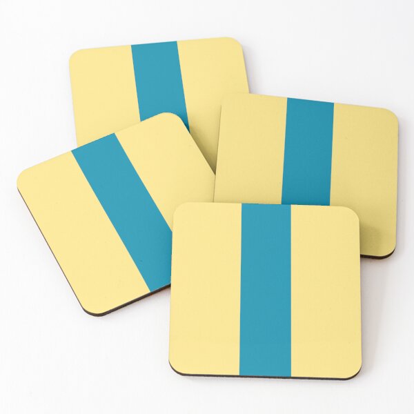 Item preview, Elegant Pale Yellow and Blue Stripe Pattern designed and sold by Jeallan Designs.