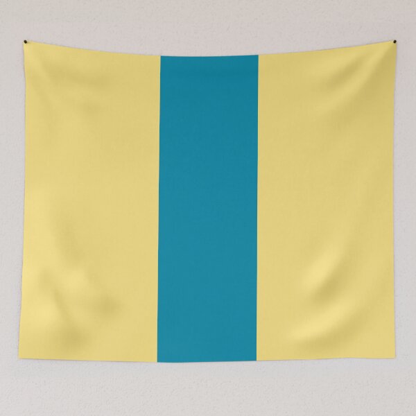 Item preview, Elegant Pale Yellow and Blue Stripe Pattern designed and sold by Jeallan Designs.