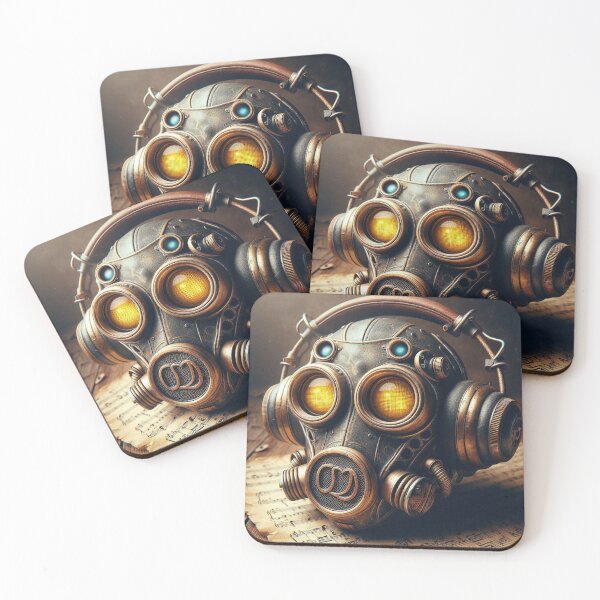 Item preview, Steampunk Cyberpunk Headphone Headset Microphone designed and sold by AiPoliviosArt.