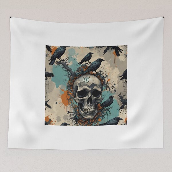 Item preview, Crow patched on skull  designed and sold by Majorartworks.