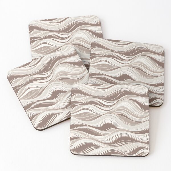 Item preview, Mid-century modern,  Waves, Beige designed and sold by Prints and Lifestyle.
