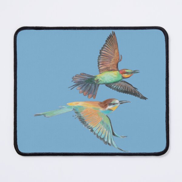 Item preview,  Merops apiaster, Brightly Colored, Acrobatic Bee Eater Birds Flying designed and sold by Julia Doria.