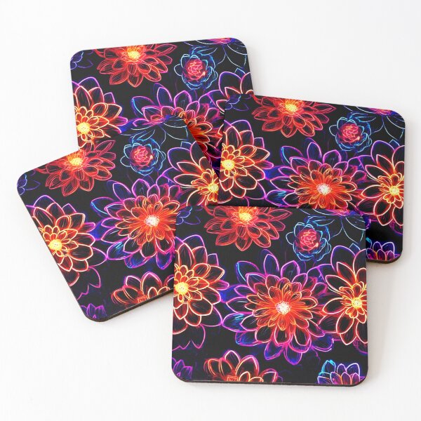 Item preview, Neon Flower Art designed and sold by Health And Fitness Posts e-Store.